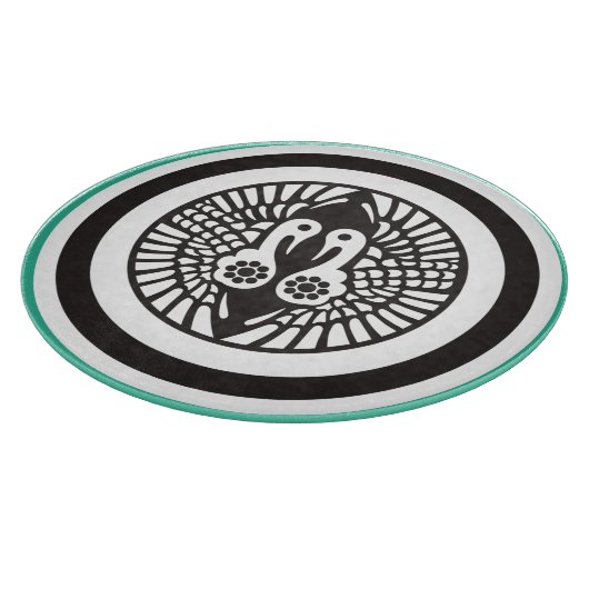 ヴィンテージグリーングレー一向一揆日本門東 カッティングボード (角)