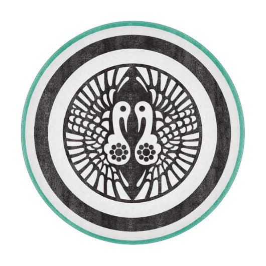 ヴィンテージグリーングレー一向一揆日本門東 カッティングボード (正面)