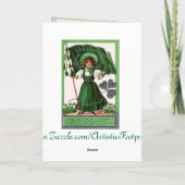 ヴィンテージグリーンサンパトリックの日 カード (裏面)