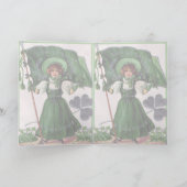 ヴィンテージグリーンサンパトリックの日 カード (内部)