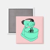 ヴィンテージグリーンサンビームミックスマスター マグネット (正面/裏面)