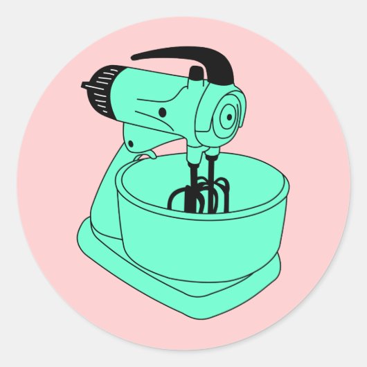 ヴィンテージグリーンサンビームミックスマスター ラウンドシール (正面)