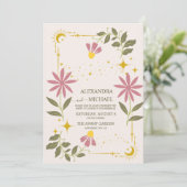 ヴィンテージグリーンシナ結婚ル 招待状 (スタンド正面)