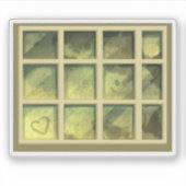 ヴィンテージグリーンスクラップブックシール シール (正面)