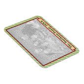 ヴィンテージグリーンストライプの写真テンプレート マグネット (右側)