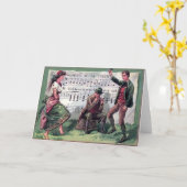 ヴィンテージグリーンセントパトリックのデイカードの着用 カード (黄色い花)