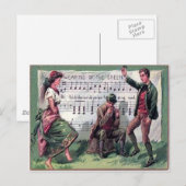 ヴィンテージグリーンセントパトリックのデイカードの着用 ポストカード (正面/裏面)