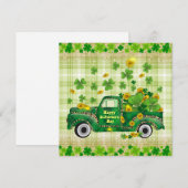 ヴィンテージグリーンセントパトリックの喜び シーズンカード (正面/裏面)