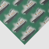 ヴィンテージグリーンタイタニック船クリスマス 薄葉紙 (詳細)