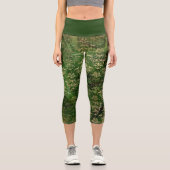 ヴィンテージグリーンダマスクレギンス カプリレギンス (正面)