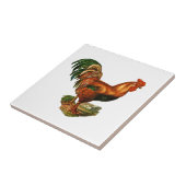 ヴィンテージグリーンテール羽毛オンドリ タイル (側面)