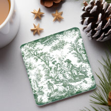 ヴィンテージグリーントイレデジュウカップル印刷