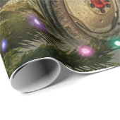 ヴィンテージグリーントラクタークリスマス ラッピングペーパー (ロールコーナー)