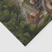 ヴィンテージグリーントラクターバーンクリスマス 薄葉紙 (詳細)