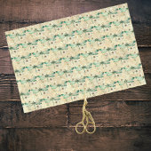 ヴィンテージグリーントンボと花オンタン 薄葉紙