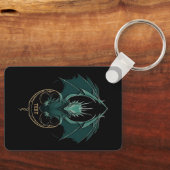 ヴィンテージグリーンドラゴンエレガンス キーホルダー (正面)