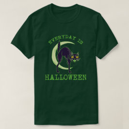ヴィンテージグリーンハロウィーン猫 – 毎日ハロウィーン Tシャツ