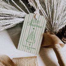 ヴィンテージグリーンハンド引きクリスマス抽象芸術ツリー