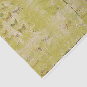 ヴィンテージグリーンバタフライシャビーシックデコップページ 薄葉紙 (詳細)