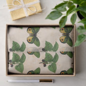 ヴィンテージグリーンバターフライズデコパージュ 薄葉紙 (ギフト)