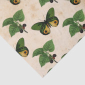 ヴィンテージグリーンバターフライズデコパージュ 薄葉紙 (詳細)