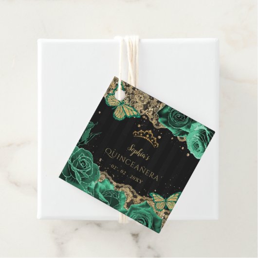 ヴィンテージグリーンバラブラック金ゴールドレースキンセアニラ フェイバータグ (インサイチュ)