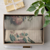 ヴィンテージグリーンバードケージの鳥とフローラの分離 薄葉紙 (ギフト)