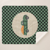 ヴィンテージグリーンパンプキントラックシェルパブランケット シェルパブランケット (正面(横))