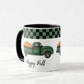 ヴィンテージグリーンパンプキントラックマグ マグカップ (正面左)