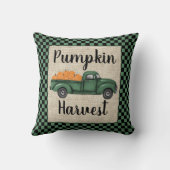 ヴィンテージグリーンパンプキントラック装飾用クッション クッション (裏面)