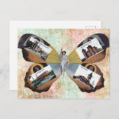 ヴィンテージグリーンビルサウスカロライナ妖精のレディーアート ポストカード (正面/裏面)