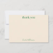 ヴィンテージグリーンピンクフローラスクリプトかわいい赤ちゃんシャワー サンキューカード (正面)