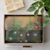 ヴィンテージグリーンファームトラクタクリスマス素朴バーン 薄葉紙 (ギフト)