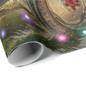 ヴィンテージグリーンファームトラクタークリスマスバ素朴ーン ラッピングペーパー (ロールコーナー)