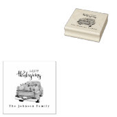 ヴィンテージグリーンファームトラック感謝収穫 ラバースタンプ (押印)