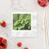 ヴィンテージグリーンファーンペーパーナプキン 縁ありカクテルナプキン (インサイチュ)