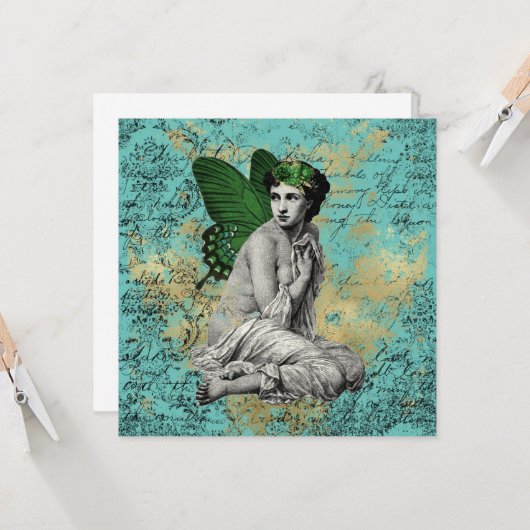 ヴィンテージグリーンフェアリーオンアクアエフエメラ カード (正面/裏面インサイチュ)