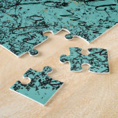 ヴィンテージグリーンフェアリーオンアクアエフエメラ ジグソーパズル (側面)