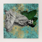 ヴィンテージグリーンフェアリーオンアクアエフエメラ ジグソーパズル (横)