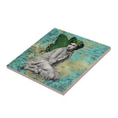 ヴィンテージグリーンフェアリーオンアクアエフエメラ タイル (側面)