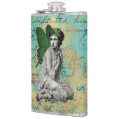 ヴィンテージグリーンフェアリーオンアクアエフエメラ フラスク (左)