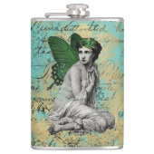 ヴィンテージグリーンフェアリーオンアクアエフエメラ フラスク (正面)