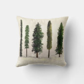 ヴィンテージグリーンフォレストツリーズ素朴ウグジー クッション (裏面)