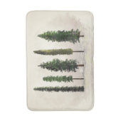 ヴィンテージグリーンフォレストツリーズ素朴ウグジー バスマット (正面縦)