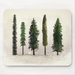 ヴィンテージグリーンフォレストツリーズ素朴ウグジー マウスパッド