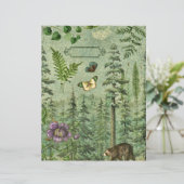 ヴィンテージグリーンフォレストテクスチャスクラップブック紙 (スタンド正面)