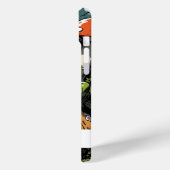 ヴィンテージグリーンフロッグオンマッシュルーム名前をカスタムする Case-Mate iPhoneケース (裏面 / 左)