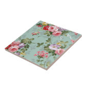 ヴィンテージグリーンフローラデザイン タイル (側面)