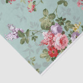 ヴィンテージグリーンフローラデザイン 薄葉紙 (詳細)