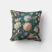 ヴィンテージグリーンフローラ春装飾用クッション クッション (正面)